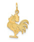 Фото #1 товара Rooster Charm in 14k Yellow Gold