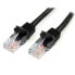 Фото #1 товара StarTech.com Cat5e Patch Cable with Snagless RJ45 Connectors - 1m - Black - 1 m - Cat5e - U/UTP (UTP) - RJ-45 - RJ-45