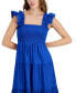 ფოტო #4 პროდუქტის Women's Smocked Ruffle-Sleeve Tiered Dress