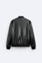 FAUX LEATHER BOMBER JACKET