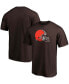 Фото #1 товара Men's Brown Cleveland Browns Primary Logo Team T-shirt