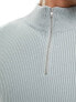 Фото #5 товара ASOS DESIGN midweight half zip jumper in light grey