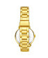 ფოტო #8 პროდუქტის Women's Gold-tone Case and Bracelet, Crystal Studded Gold Dial Watch