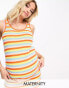 Фото #1 товара Mamalicious Maternity stripe top co-ord in multicoloured