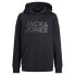 Толстовка Jack & Jones с логотипом корпорации Black / Fit Jr / Llarge Print / W Black, 14 лет - фото #4