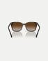 Ralph Vvcv Square Sunglasses in Brown with Brown lens