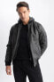 Фото #3 товара Slim Fit Kapüşonlu Bomber Suni Deri Mont N9682az23wn