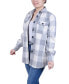 ფოტო #3 პროდუქტის Women's Long Sleeve Twill Shirt Jacket