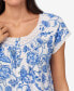 ფოტო #4 პროდუქტის Women's Cap Sleeve Short Nightshirt