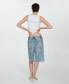 Фото #2 товара Women's Decorative Ripped Denim Bermuda Shorts