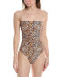 Фото #1 товара Monte & Lou Ruched Bandeau One-Piece Women's