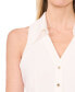 Фото #3 товара Women's Sleeveless Button Down Collared Blouse