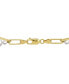 ფოტო #3 პროდუქტის Cultured Freshwater Pearl (7-7-1/2mm) & Paperclip Link Layered 18" Statement Necklace in 18k Gold-Plated Sterling Silver