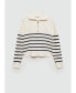 Women's Zipper Striped Sweater