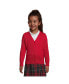 ფოტო #3 პროდუქტის Girls School Uniform Cotton Modal Button Front Cardigan Sweater