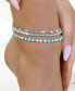 ფოტო #3 პროდუქტის Turquoise and Imitation Pearl Anklet Set