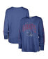 ფოტო #1 პროდუქტის Women's Royal Distressed New York Giants Tom Cat Long Sleeve T-shirt