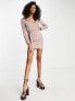 Фото #1 товара ASOS DESIGN blazer dress with wrap around detail in taupe