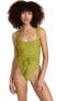 Andrea Iyamah Women's Antii One Piece Belt Swimsuit, Wasabi, Green, M