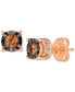 Chocolate Diamond & Nude Diamond Stud Earrings (1/2 ct. t.w) in 14k Rose Gold (Also Available in White Gold or Yellow Gold)