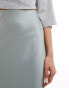 Vero Moda satin ankle length skirt in grey