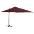 Фото #1 товара Садовый зонт vidaXL Freischwinger Sonnenschirm с LED-подсветкой 250 х 230 см Bordeauxrot