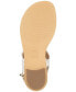 Women's MK Plate Flat Thong Sandals