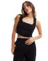 Фото #1 товара ASOS DESIGN broderie square neck top co-ord in black