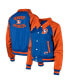 Фото #2 товара Women's Royal Denver Broncos Coaches Raglan Full-Snap Jacket