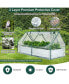 6 x 3 x 3 Feet Galvanized Raised Garden Bed with Greenhouse