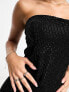 Фото #3 товара Heiress Beverly Hills premium all over diamante bandeau bodycon column maxi dress in black