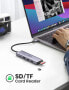 Ugreen 6-in-1 USB-C Hub - USB Type-C - Silver - MicroSD (TransFlash) - SD - 60 Hz - HDMI - USB 3.2 Gen 1 (3.1 Gen 1) Type-A - USB 3.2 Gen 1 (3.1 Gen 1) Type-C - 34 mm