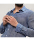 Фото #7 товара Men's Prussian Blue Gauzy Heathered Shirt