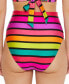 Фото #4 товара Women's Solar Floral Reversible Ultra High-Waist Bikini Bottoms
