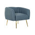 Фото #1 товара Кресло DKD Home Decor Синий Позолоченный Поролон Деревянный Металл Пластик 81 x 75 x 73 cm
