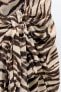 Фото #8 товара Платье из полупрозрачной ткани с принтом и вырезами ZARA