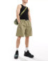 Фото #2 товара Converse Woodmark utility baggy shorts in khaki