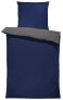 Фото #1 товара Комплект постельного белья One-Home Wendebettwäsche Uni синий 135 x 200 см