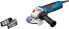 Bosch Professional Angle Grinder GWS 19-125 CI (Disc Diameter 125 mm, Includes Mounting Flange, Two-Hole Wrench, Box) + 5-Piece Diamond Dry Drill Bit Dry Speed Best for Ceramic Set (for Ceramics,