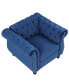 Фото #4 товара 39" Modern Sofa Dutch Plush Upholstered Sofa, Solid Wood Legs, Buttoned Tufted Backrest