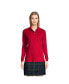 Фото #1 товара Women's School Uniform Tall Long Sleeve Interlock Polo Shirt