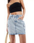 JJXX mini denim cargo skirt in light wash