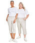 ფოტო #9 პროდუქტის Women's Mid-Rise Comfort Waist Capri Pants, 2-24W, Created for Macy's