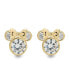 Children's Cubic Zirconia Minnie Mouse Stud Earrings in 14k Gold