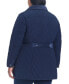 Women's Plus Size Hooded Quilted Coat