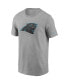 Фото #3 товара Men's Heathered Gray Carolina Panthers Primary Logo T-shirt