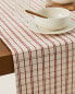 Checked cotton table runner