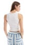 Фото #4 товара Stradivarius zip through top in white