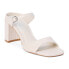 COCONUTS by Matisse Donnie Block Heels Ankle Strap Womens White Casual Sandals