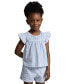 ფოტო #4 პროდუქტის Toddler and Little Girls Striped Cotton Seersucker Top
